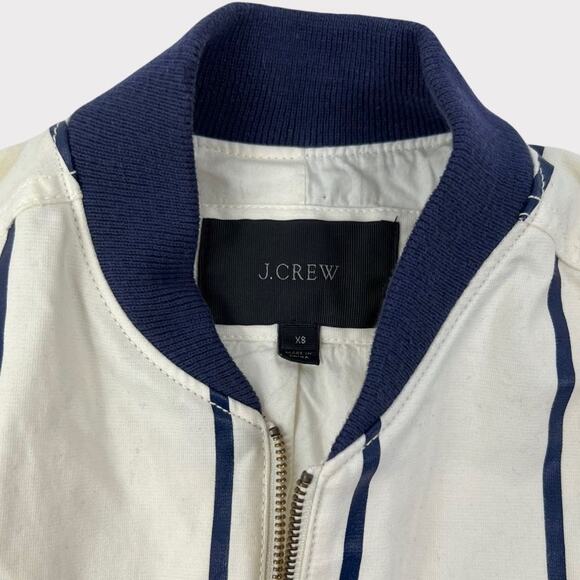 J. Crew Striped Utility Bomber Jacket - Picture 3 of 7